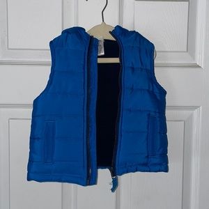 Blue puffer vest